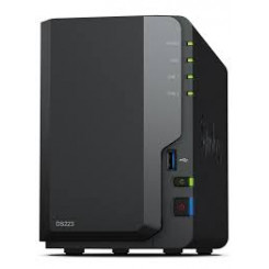 Synology Disk Station DS223 - NAS server - 2 bays - SATA 6Gb/s - RAID 0, 1, JBOD - RAM 2 GB - Gigabit Ethernet - iSCSI support